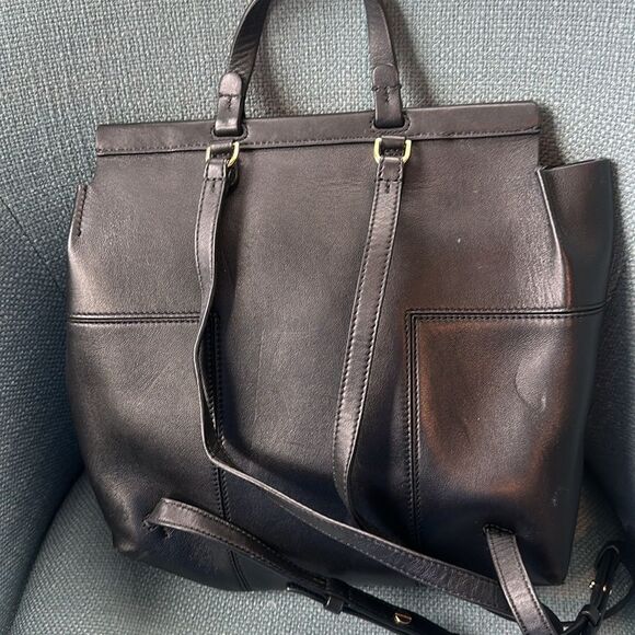 Tory Burch Block-T Satchel Bag, Black - Picture 5 of 10